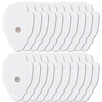 Zuvlin reusable hand-shape snap-on TENS electrode gel pads, 20 pack, 5 × 7.5 cm