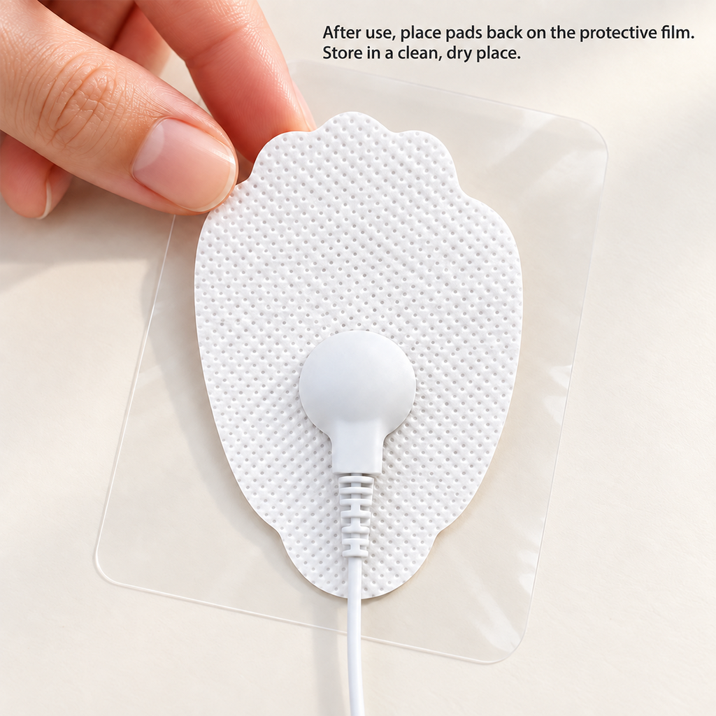 Zuvlin Replacement Snap‑on TENS Electrode Gel Pads, Reusable Latex‑Free for TENS EMS Massager