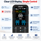 Zuvlin ZV-T01 LCD display and controls for TENS, EMS, and relax modes
