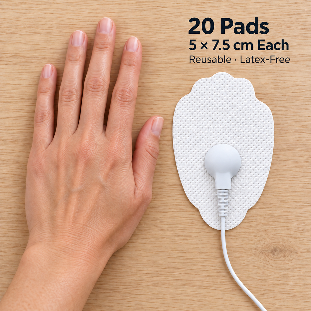Zuvlin Replacement Snap‑on TENS Electrode Gel Pads, Reusable Latex‑Free for TENS EMS Massager