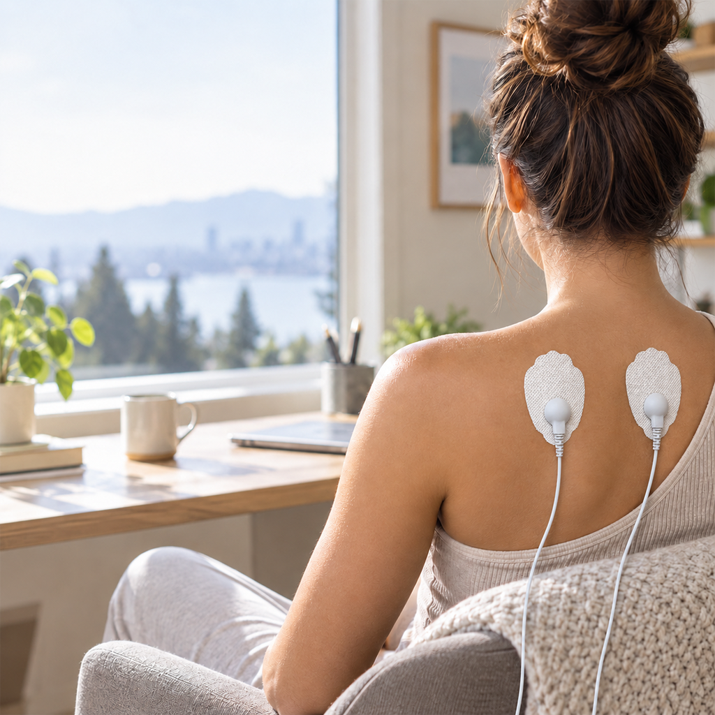 Zuvlin Replacement Snap‑on TENS Electrode Gel Pads, Reusable Latex‑Free for TENS EMS Massager